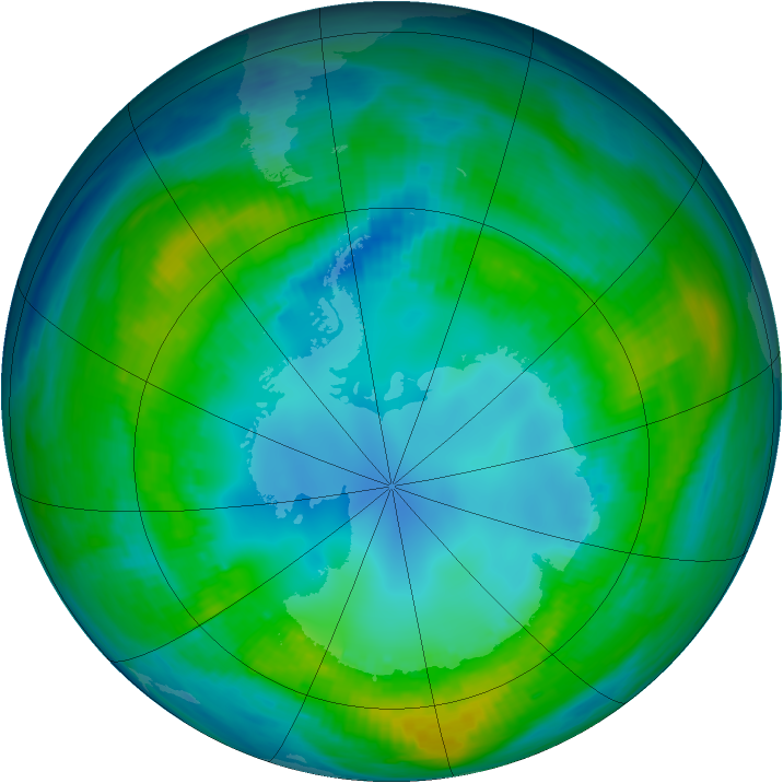 Antarctic ozone map for 01 May 1981